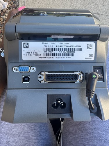 Zebra ZP450 Thermal Label Printer with Power Cable - 第 9/10 張圖片