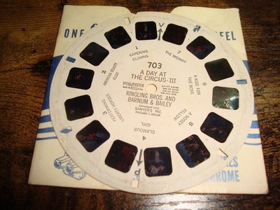 Set of two vintage View-Master reels A Day at the Circus + Overseas Highway