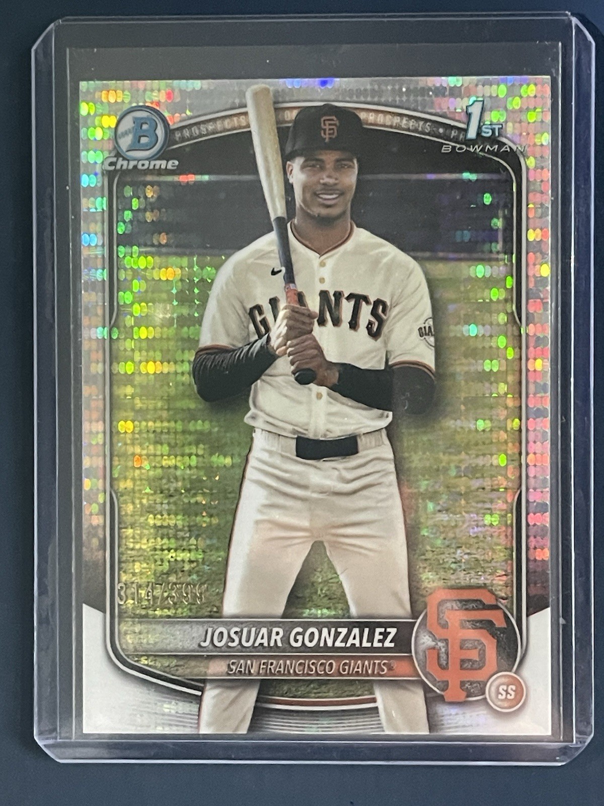 2025 Bowman Chrome Josuar Gonzalez 1st Pulsar Refractor /399 SF Giants