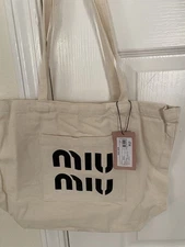 Miu Miu Limited Edtion White Tote Bag New With Tag