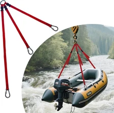 New Dinghy Sling, 3 Leg Inflatable Boat Lifting Sling, ‌1000lb Capacity