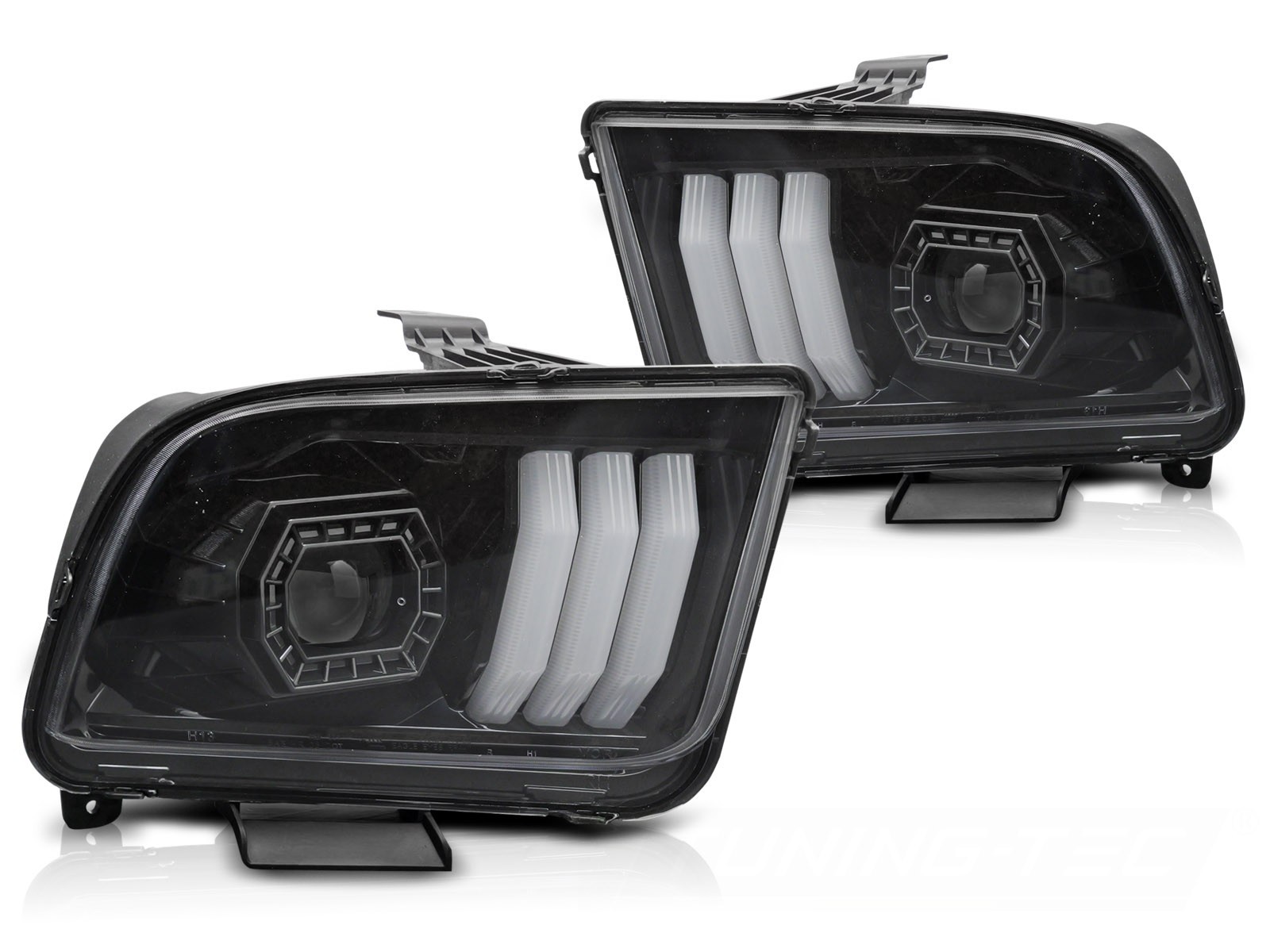 Phares avant Tube Light Ford Mustang 04-09 optiques de prestige au design épuré