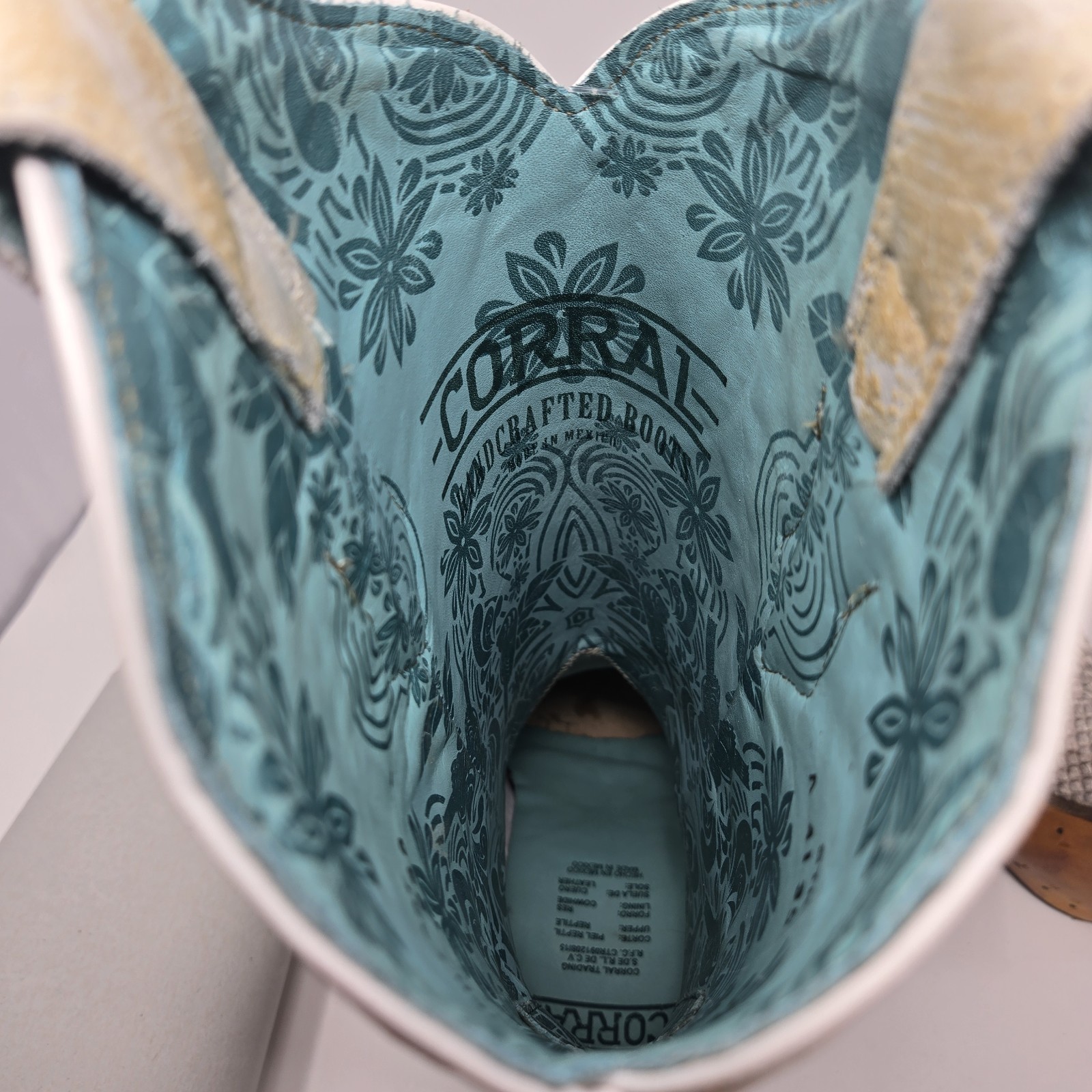 Corral Boots A4135 LD Natural Python Embroidery 1… - image 10