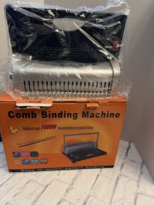 Comb Binding Machine, Easy To Punch/ Perfect Binding/450 Max Binding Ability NEW