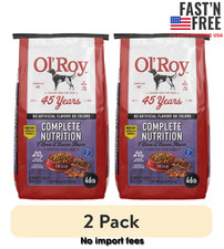 (2 pack) Ol' Roy Complete Nutrition T-Bone and Bacon Flavor Dry Dog Food, 46 lb