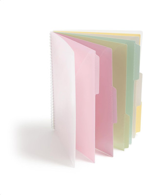 Poly Project Organizer, 6 Tabs, 12 Pockets, Letter Size, Pastel (89208) (Pack...
