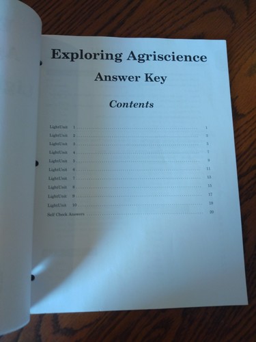 agriscience cle answer key 2007 christian light education science - Foto 3 di 4