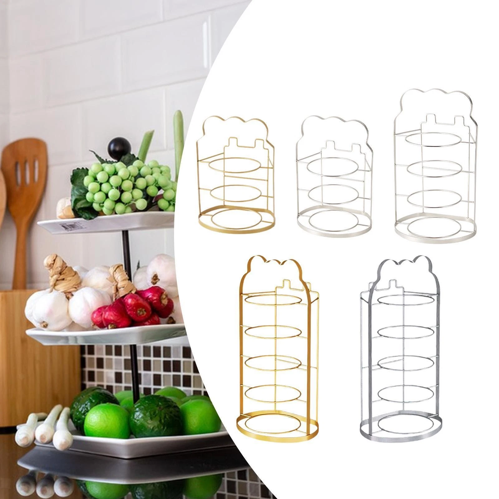 Food Preparation Rack Space Saving Multifunctional Kitchen Rack Dish Rack