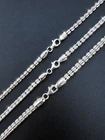 Real 925 Sterling Silver Diamond Cut Barrel Ice Link Chain Necklace 4-5mm ITALY