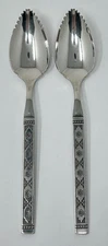 Vintage Lot of 2 Lisbon Stainless No Black Accent Grapefruit/Orange Spoons