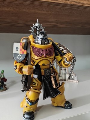 Custom JOYTOY Warhammer 40k Space Marine Imperial Fists Primaris Lieutenant
