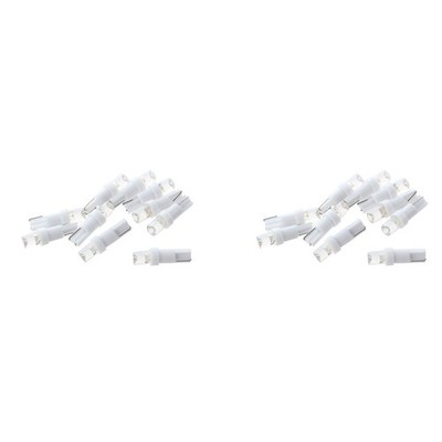 20X T5 W1.2W W3W 1 SMD Dashboard LED Car Cuneate Interior Lights12V White V5A7