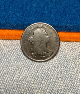 (#102706) Half Cent: 1807.  VG. Very lustrous .     (see video!)