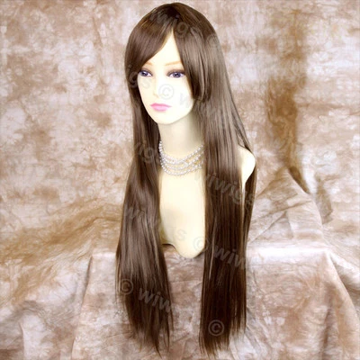 Wiwigs lange hellbraune glatte Haut Top hitzebeständige Damenperücke