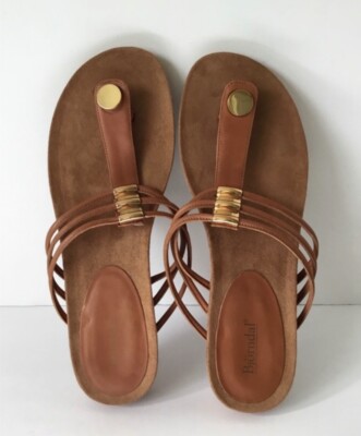 BJORNDAL Thong Sandals Flip Flops Leather Shoes