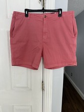 Vineyard Vines Chino Flat Front Shorts Jetty Red/Salmon Mens Sz 40