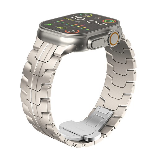 For Apple Watch 10 9 8 7 6 SE Ultra2 42/45/46/49mm Butterfly Clasp Titanium Band - Picture 16 of 19