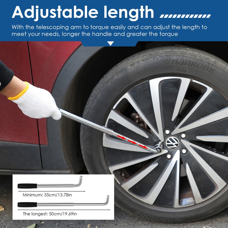 Multi-Piece Lug Wrench Tire Changing