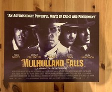 Mulholland Falls Original UK Mini Quad Film Poster Nick Nolte