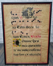 Antiphonal or Antiphonary ? Framed Medieval Page Choral Music **READ INFO**