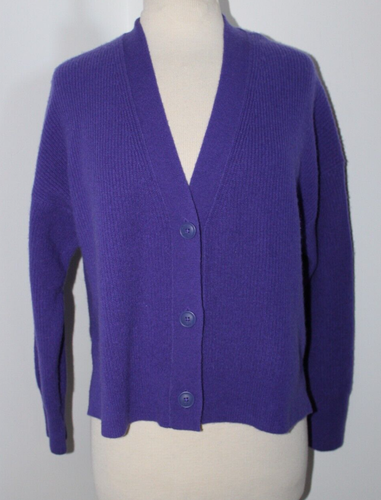Neu mit Etikett 360 Cashmere Traceable Cashmere Cardigan Pullover Jacke lila Oversize S