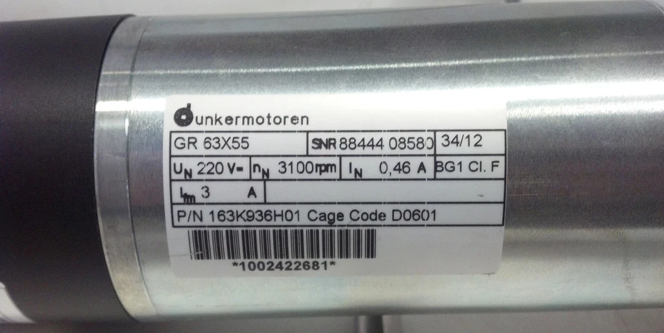 Серводвигатель Ametek Dunkermotoren GR63X55 с редуктором SG80K и выпрямителем 8871106003 - Изображение 4 из 4