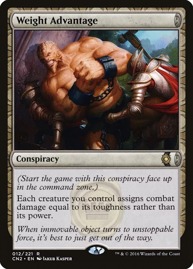 mtg card advantage Weight Advantage [Conspiracy: Take the Crown] Magic MTG