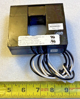 Instrument Transformers Inc. CAT. 615-401 Current Transformer RATIO 400:5 A