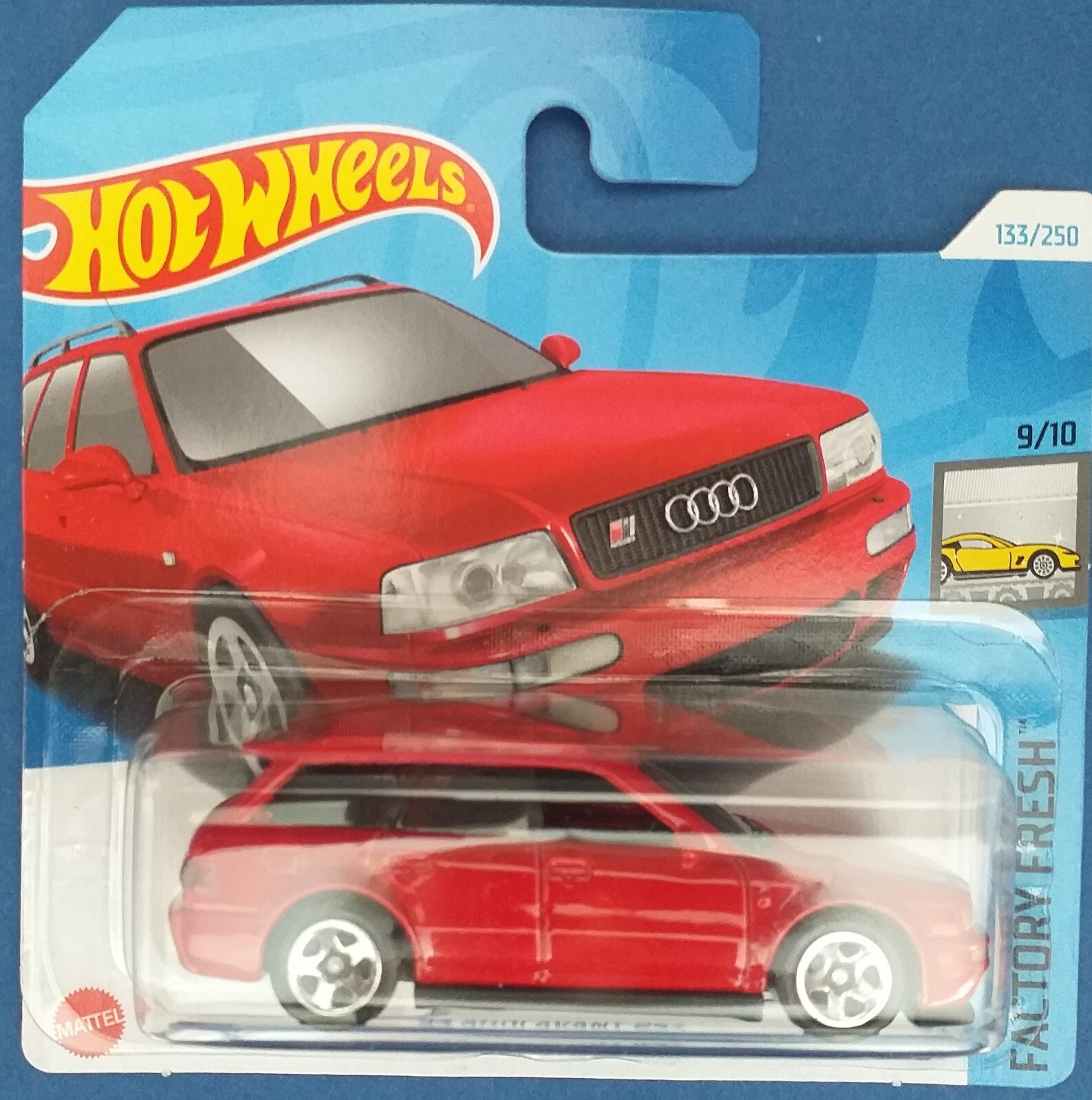 HOT WHEELS 2024 '94 AUDI AVANT RS2, RED, SHORT CARD.