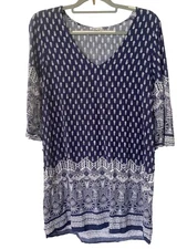TaRoo Glam American Made Womens Blue Dress Large