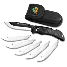 NEW Outdoor Edge Razor Lite Black Replaceable Blade Folding Knife with 6 Blades
