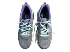 Skechers Go Walk, Air Cooled, Arch fit, Gray/Lavender Color, Size 9