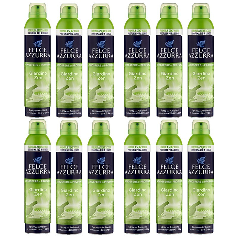 12x Felce Azzurra Aria di Casa Giardino Zen Spray 250ml - Scorta Risparmio