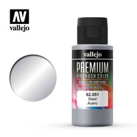Vallejo Premium Color 62051 Steel 60Ml (Acrylic Paint)