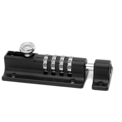 4 Digit Pin Code Combination Gate Door Sliding Latch Lock Barrel Bolt Security