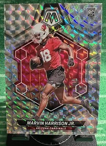 2024 Mosaic Football Marvin Harrison JR. Silver Mosaic True Rookie #304