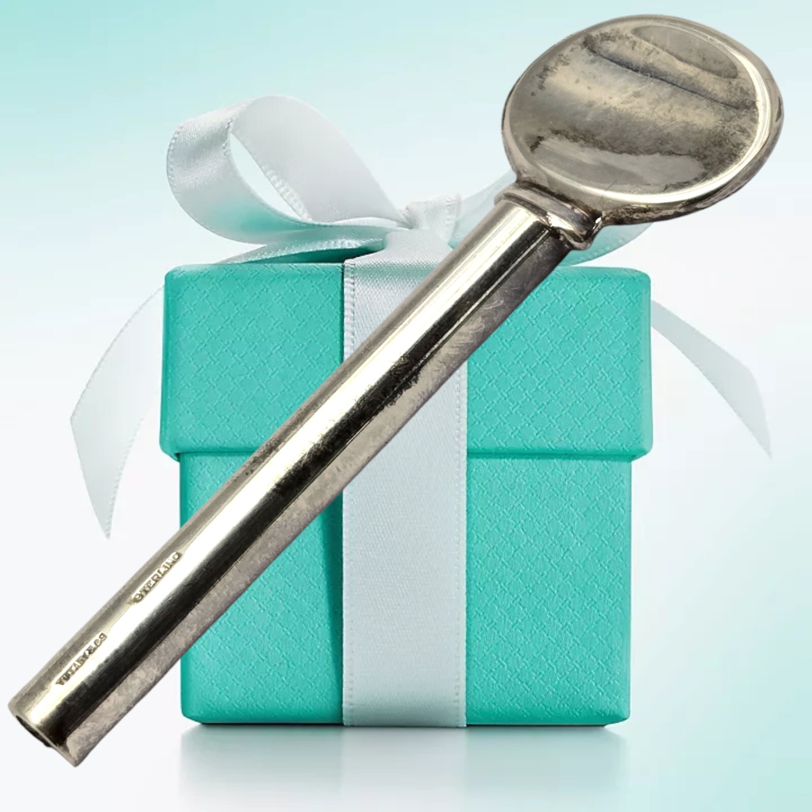 Tiffany & Co. Sterling Silver Toothpaste Tube Key Squeezer in Pouch & Box