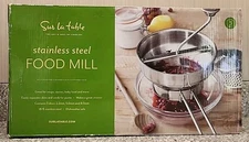 Sur La Table 18/8 Stainless Steel Food Mill Soup Sauce Baby Puree Strain Sealed 