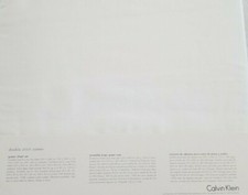 4 pc Calvin Klein 300 TC Double Stitch Sateen White Queen Sheet Set NIP