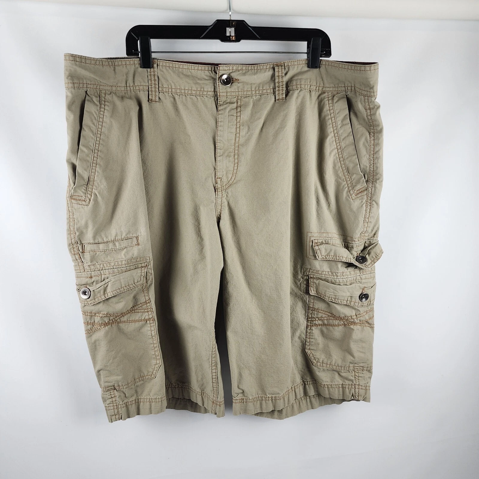 Route 66 Shorts Men 42 Cargo Pockets Tan Inseam 14