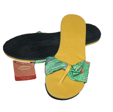 Havaianas St. Tropez Flip Flops Women's Size 11 / 12 Yellow Green Sandals NEW