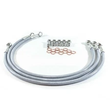 KAWASAKI 1977-80 KZ1000 LTD GBRAKES FRONT BRAIDED STAINLESS STEEL BRAKE LINE KIT