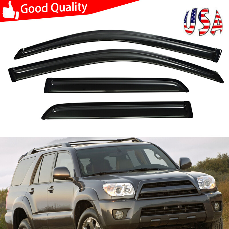 Side Window Visors Rain Guards Shade Deflector For TOYOTA 4RUNNER N210 2003-2009