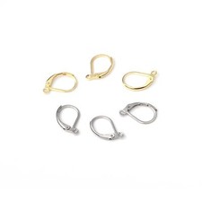 French Lever Earring Hooks - Wire Settings Base Hoops 100pcs Jewelry Findings