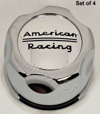 4 New Chrome American Racing Snap In 1342100000 Wheel Rim Center Caps F104-05 4 New Chrome American Racing Snap In 1342100000 Wheel Rim Center Caps F104-05