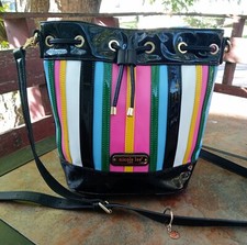 Nicole Lee Usa Flag - Womens Handbag - Rainbow Stripped Purse. Rare~ Nice