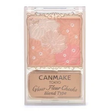 Canmake Glow Fleur Cheeks Blend Type Blush Palette B01 Cotton Coral