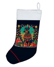 Doberman Black/Tan Enchanted Christmas Stocking