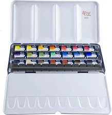 ROSA Gallery Professional Watercolor Paint Set, Made in Ukraine, 21 Water Colors