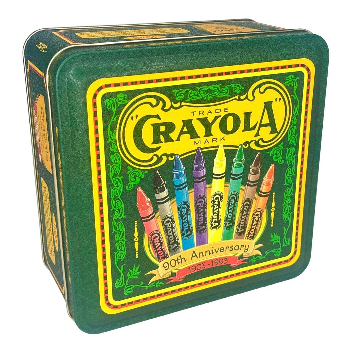 Crayola 90th Anniversary TIN + Classic Box 64 CRAYONS 1903-1993